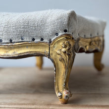 Load image into Gallery viewer, Early 19th Century French Giltwood Stool