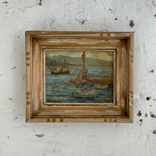 Load image into Gallery viewer, Mid-20th Century Mediterranean Harbour Oil Painting