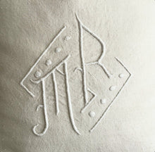 Load image into Gallery viewer, French Linen Monogrammed Cushion