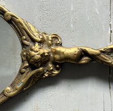 Load image into Gallery viewer, 20th Century French Brass Putti Hand Mirror