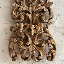 Load image into Gallery viewer, Late 18th Century Italian Wooden Candle Appliqué
