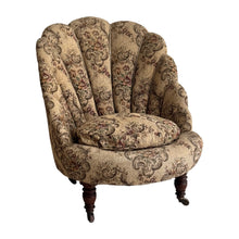 Load image into Gallery viewer, Antique French-Style Scallop-Back Salon Chair, Circa 1900