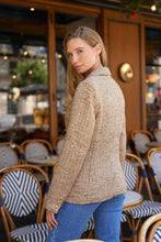 Load image into Gallery viewer, Michelle Blazer Jacket in Tweed gold thread