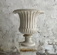 Load image into Gallery viewer, Late 19th Century English Cast Iron Urn On Plinth
