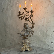 Load image into Gallery viewer, Early 19th Century Italian Wooden Putti Candelabra
