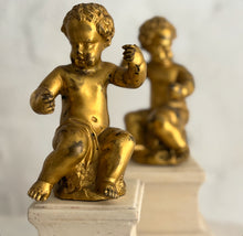 Load image into Gallery viewer, Pair Of Late 19th Century Italian Brass Putti