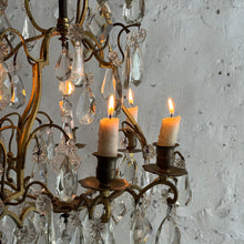 Load image into Gallery viewer, Late 19th Century French 6-Arm Candle Chandelier