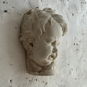 Late 19th Century French Plaster Putti Head