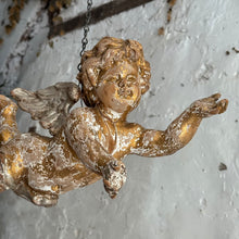 Load image into Gallery viewer, Early 19th Century Italian Carved Flying Cherub