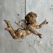Load image into Gallery viewer, Early 19th Century Italian Carved Flying Cherub