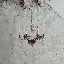 Load image into Gallery viewer, Rustic French 6-Arm Candle Chandelier