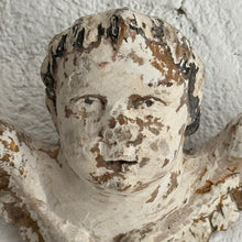 Load image into Gallery viewer, 19th Century French Carved Polychrome Cherub Wall Fragment