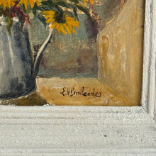 Load image into Gallery viewer, ‘Sunflowers by the Window’ — Signed French Oil on Board