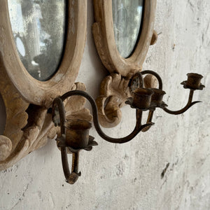 Pair Of Early 19th Century French Mirrored candle sconces