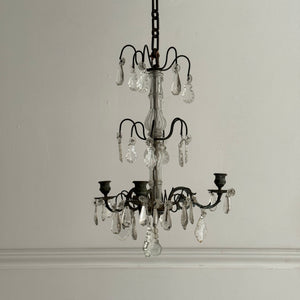 Late 19th Century French 3-Arm Candle Chandelier