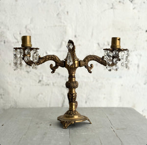 Late 19th Century French Brass Table Lamp