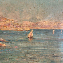 Load image into Gallery viewer, Frachier - Marseille Coast, 1906 | Antique French Oil Painting