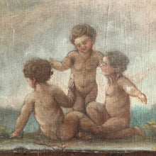 Load image into Gallery viewer, 19th Century French Putti Canvas On Board Painting
