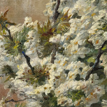 Load image into Gallery viewer, 19th Century Attributed to Edmond van Coppenolle (1846–1914) – Blossom in a Blue Faience Vase, Oil on Canvas
