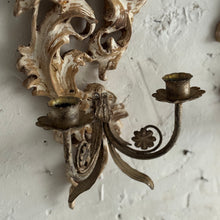 Load image into Gallery viewer, Pair Of Early 19th Century Italian Wooden Candle Appliqués