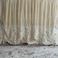 Load image into Gallery viewer, Late 19th Century French Filet Lace Curtain with Cherub Motif