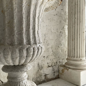 19th Century Cast Iron Urn On Plinth