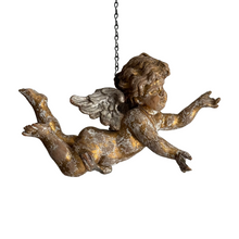 Load image into Gallery viewer, Early 19th Century Italian Carved Flying Cherub