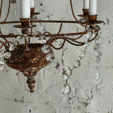Load image into Gallery viewer, Rustic French 6-Arm Candle Chandelier