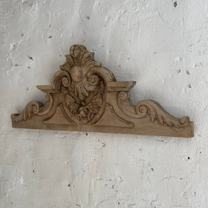 Late 19th Century French Wooden Pediment