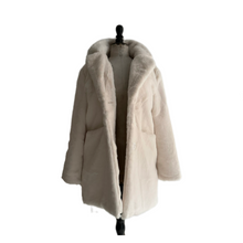 Load image into Gallery viewer, Ecru Faux Fur Jacket