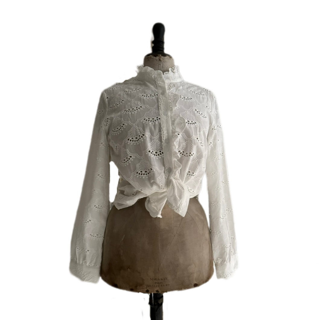 Etched White Chemise