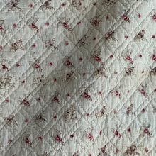 Load image into Gallery viewer, Late 19th Century French Hand Quilted Floral Boutis Quilt