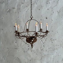 Load image into Gallery viewer, Rustic French 6-Arm Candle Chandelier