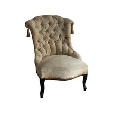 Load image into Gallery viewer, 19th Century French Napoleon III Button-Back Armchair