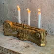 Load image into Gallery viewer, Early 19th Century French Gilt Architectural Fragment Candleholder