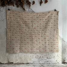 Load image into Gallery viewer, 19th Century French Hand-Quilted Rose Sprig Quilt / Boutis