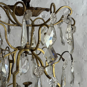 Late 19th Century French 6-Arm Candle Chandelier