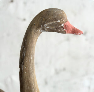 Early 19th Century French Carved Wooden Swan