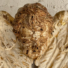 Load image into Gallery viewer, 18th Century Italian Polychrome Carved Wooden Cherub Head with Wings