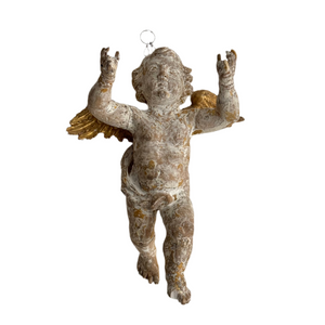 Early 19th Century Carved Wooden Putto