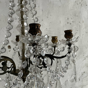 19th Century French 6-Arm Candle Chandelier x