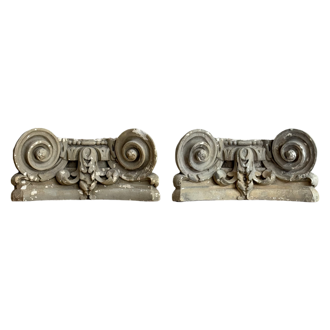 Pair Of 19th Century French Plaster Capitals