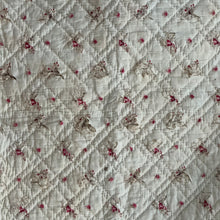 Load image into Gallery viewer, Late 19th Century French Hand Quilted Floral Boutis Quilt