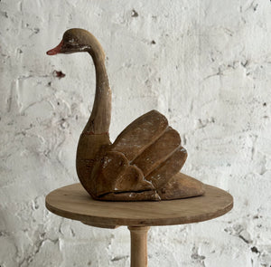 Early 19th Century French Carved Wooden Swan