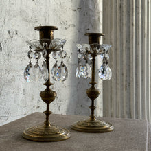 Load image into Gallery viewer, Pair Of Late 19th Century French Brass Candlesticks