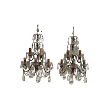 Load image into Gallery viewer, Pair of Italian Rococo Revival Crystal Wall Lights, late 19th century (circa 1880–1900)