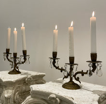 Load image into Gallery viewer, Pair Of Late 19th Century French Brass Candelabra