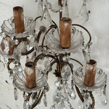 Load image into Gallery viewer, Pair of Italian Rococo Revival Crystal Wall Lights, late 19th century (circa 1880–1900)