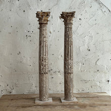 Load image into Gallery viewer, Pair of 18th Century French Carved Corinthian Columns