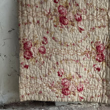Load image into Gallery viewer, 19th Century French Hand-Quilted Floral Quilt / Boutis